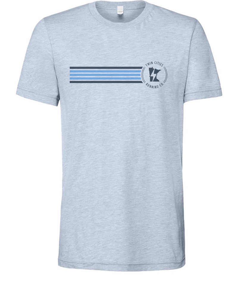 Unisex TCRC Stripes Tee (Stonewash Denim)
