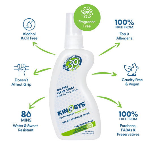 KINeSYS Fragrance Free Spray Athletic Sunscreen (SPF 30)
