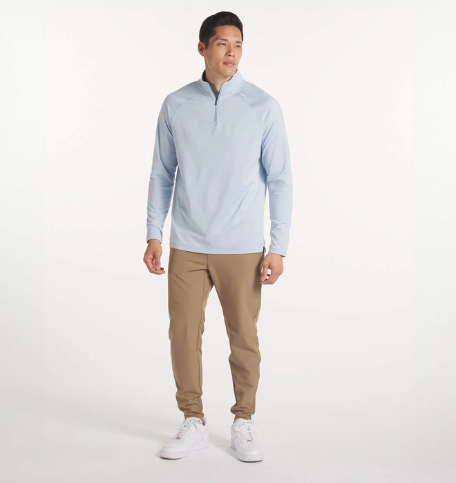 Men's Interlock Quarter Zip (Sky Blue)