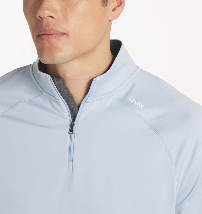 Men's Interlock Quarter Zip (Sky Blue)