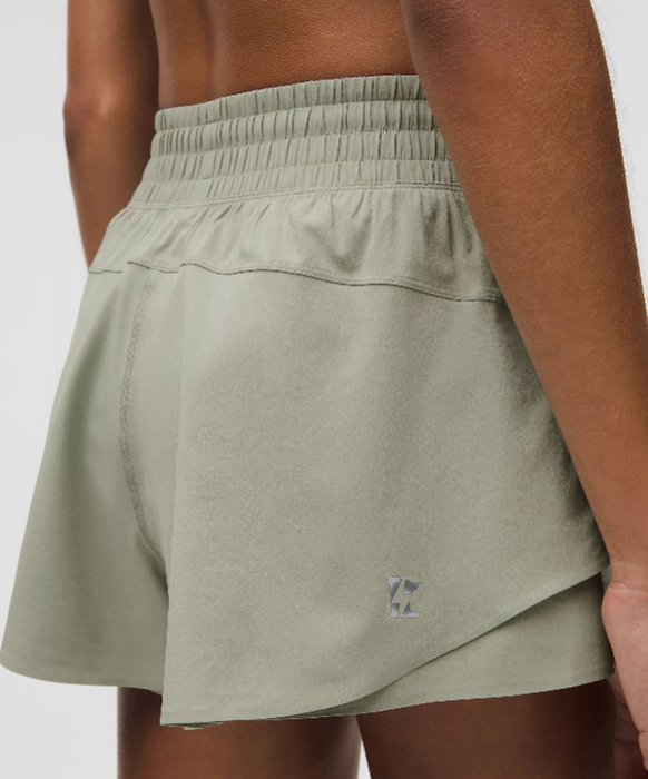 Women's Shake It Out High-Rise Running Short 2.5" (Fog Green)