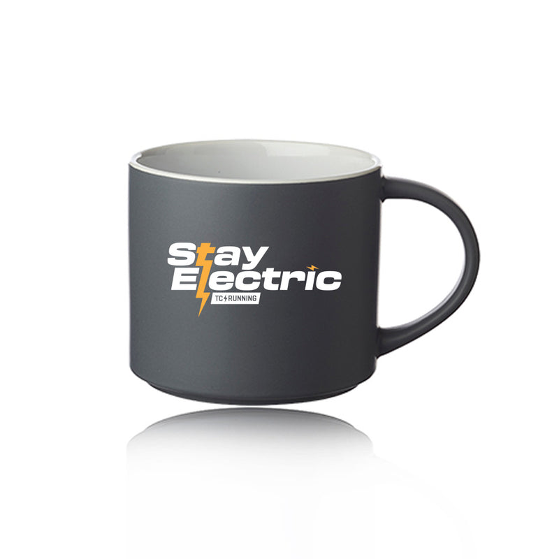 TCRC Matte 16 oz. Stackable Ceramic Mug - Black/White