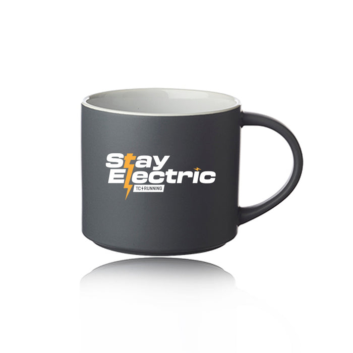 TCRC Matte 16 oz. Stackable Ceramic Mug - Black/White