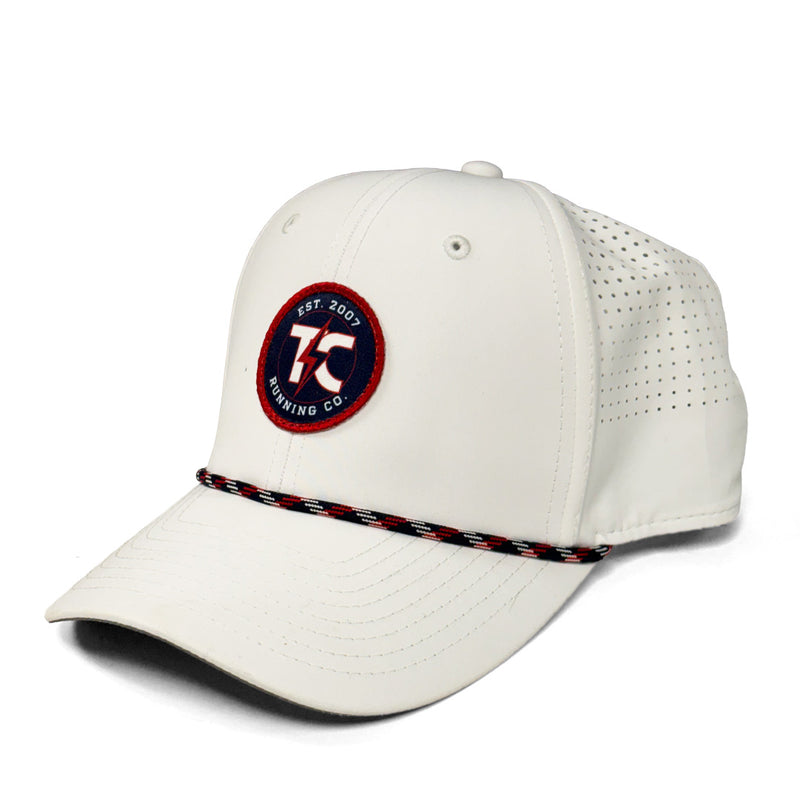 TCRC x The Wingman - Perforated Performance Rope Cap (White/Navy/Red)