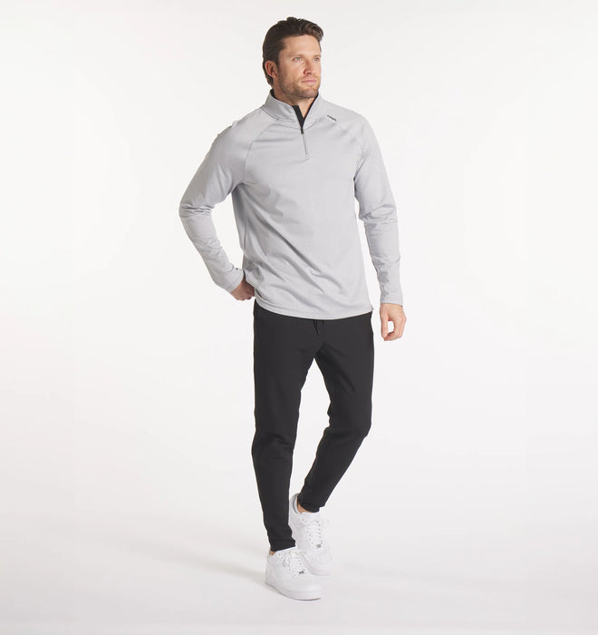 Men's Interlock Quarter Zip (Heather Gray)