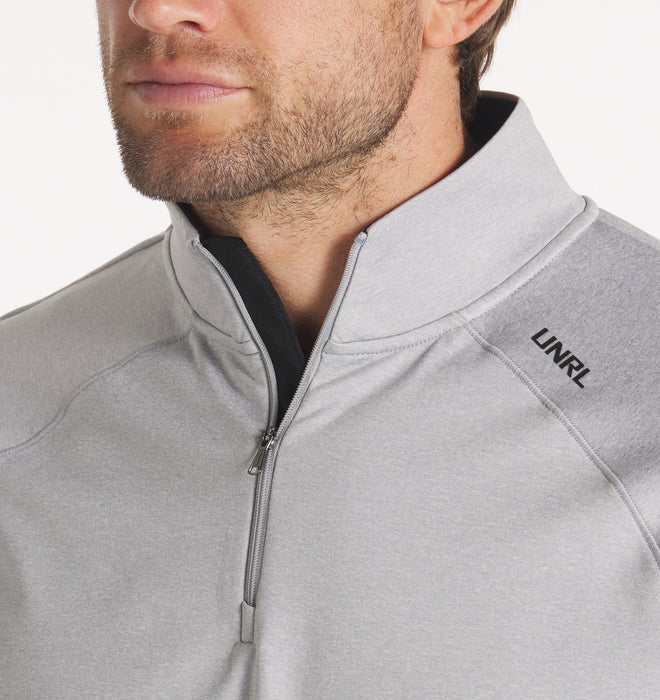 Men's Interlock Quarter Zip (Heather Gray)