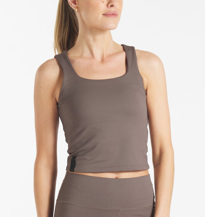 Women's Performa Fitted Tank (Dark Taupe)