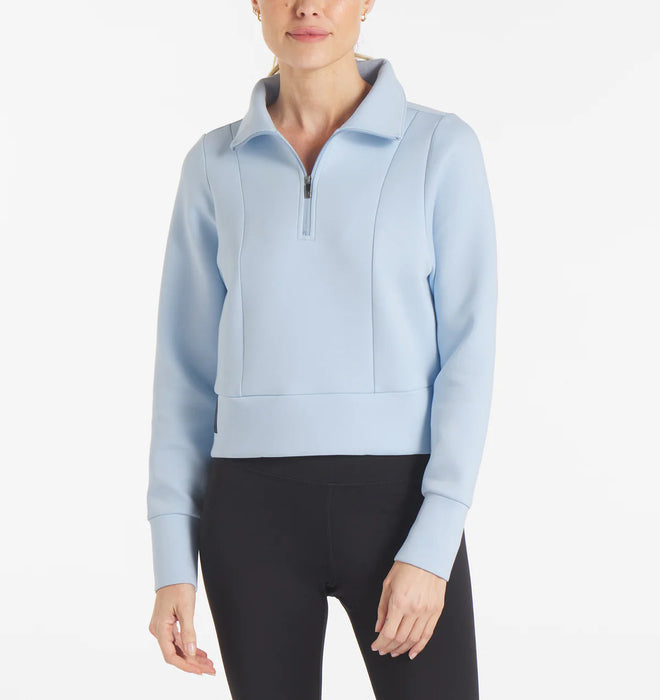 Women's LuxBreak Half-Zip Pullover (Sky Blue)