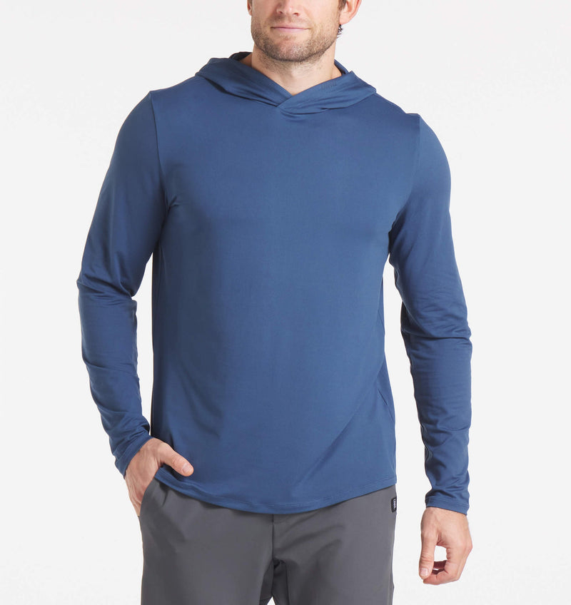 Men's Ultra Hooded Long Sleeve (Cavern Blue)