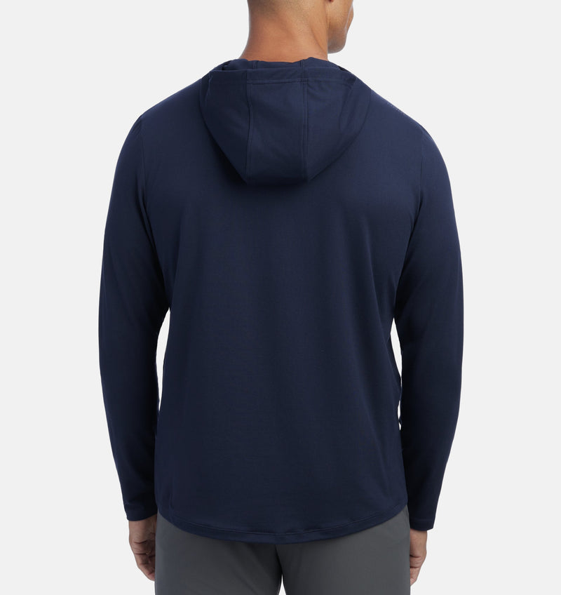 Men's Ultra Hooded Long Sleeve (Midnight Navy)