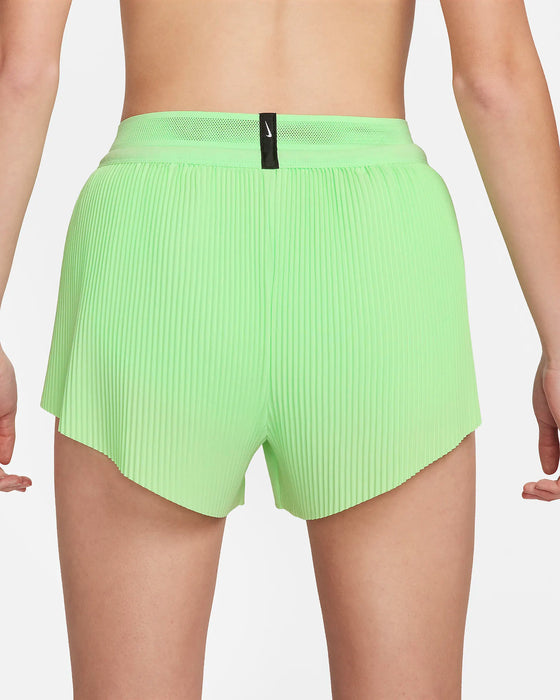 *Women's DRI-FIT ADV Aeroswift Mid-Rise Brief-Lined 3" Running Shorts (376 - Vapor Green/Black)