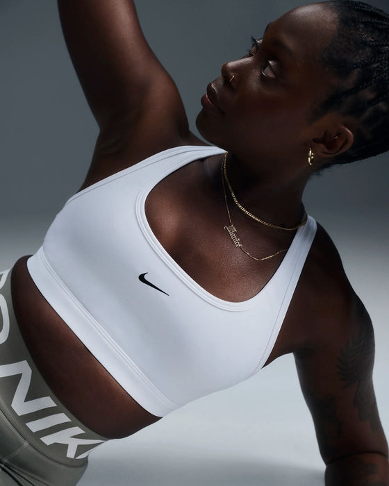 *Nike Swoosh Light Support Sports Bra (100 - White/Black)