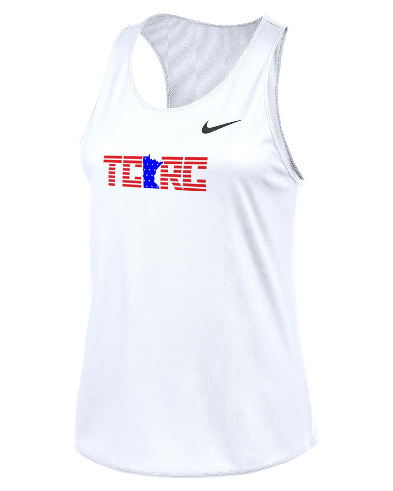 Women's TCRC x Nike Team Run Singlet (100 - White)
