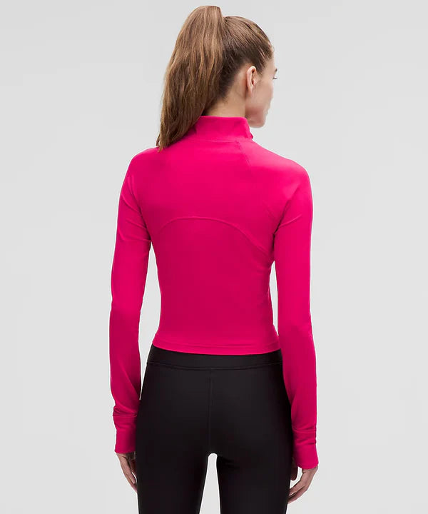 Women's It's Rulu Run Cropped Half Zip (Passionate)