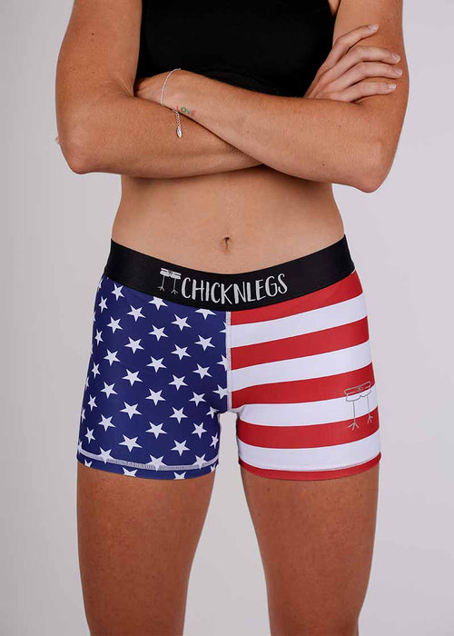 Women's USA 3" Compression Shorts