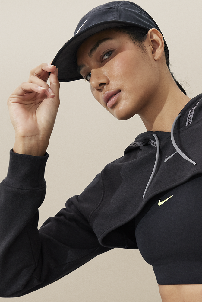 Unisex DRI-Fit Fly Unstructured Swoosh Cap (010 - Black/Anthracite/White)