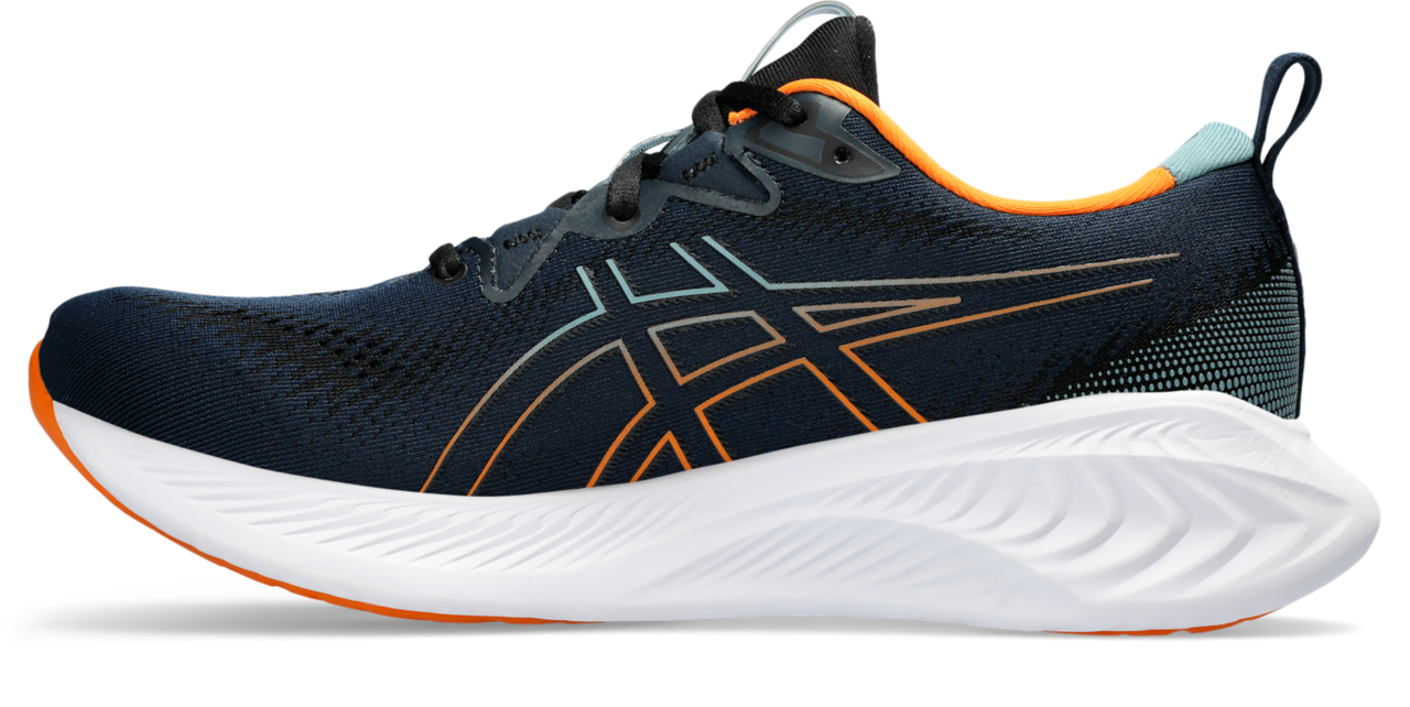 Men s Gel Cumulus 25 407 French Blue Bright Orange TC Running Co