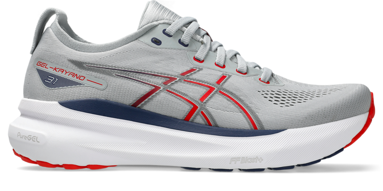 ASICS Men s Gel Kayano 31 Piedmont Grey Fiery Red 10.5