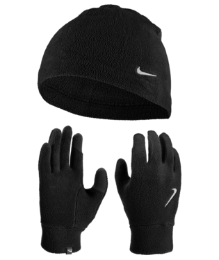 Men's Therma-Fit Fleece Hat and Glove Set (082 - Black/Silver)