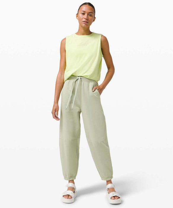 Women’s Relaxed Fit French Terry Joggers (Green/White)