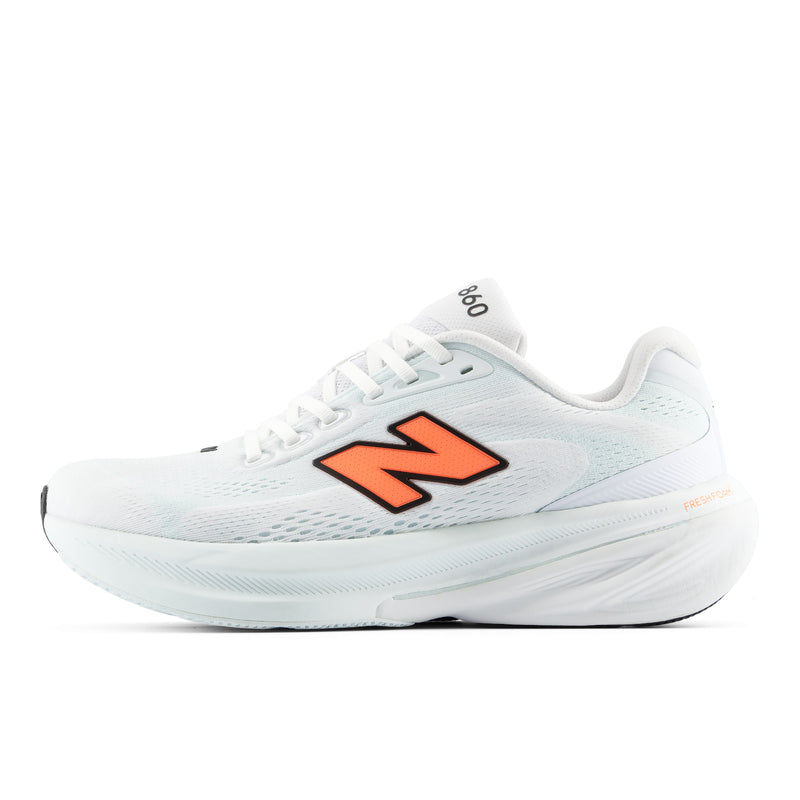 Men's Fresh Foam X 860 v15 (39G - NB 103 White/Tangerine Heat/Glint Blue)