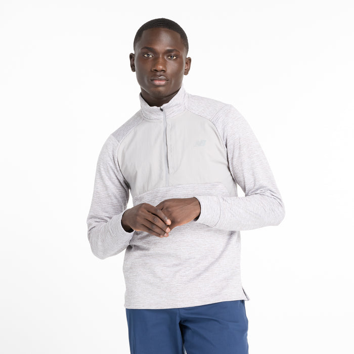 Men's Athletic Heat Grid 1/2 Zip (AG - Athletic Grey)