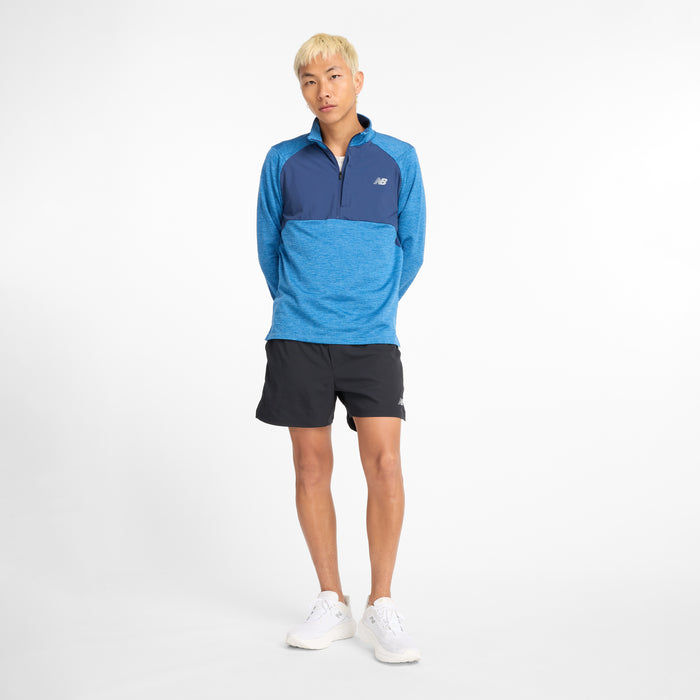 Men's Athletic Heat Grid 1/2 Zip (HEB - Hebron Blue)