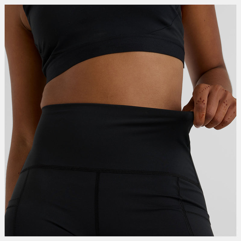 Women's NB Sleek Pocket High Rise Short 6" (BK - Black)