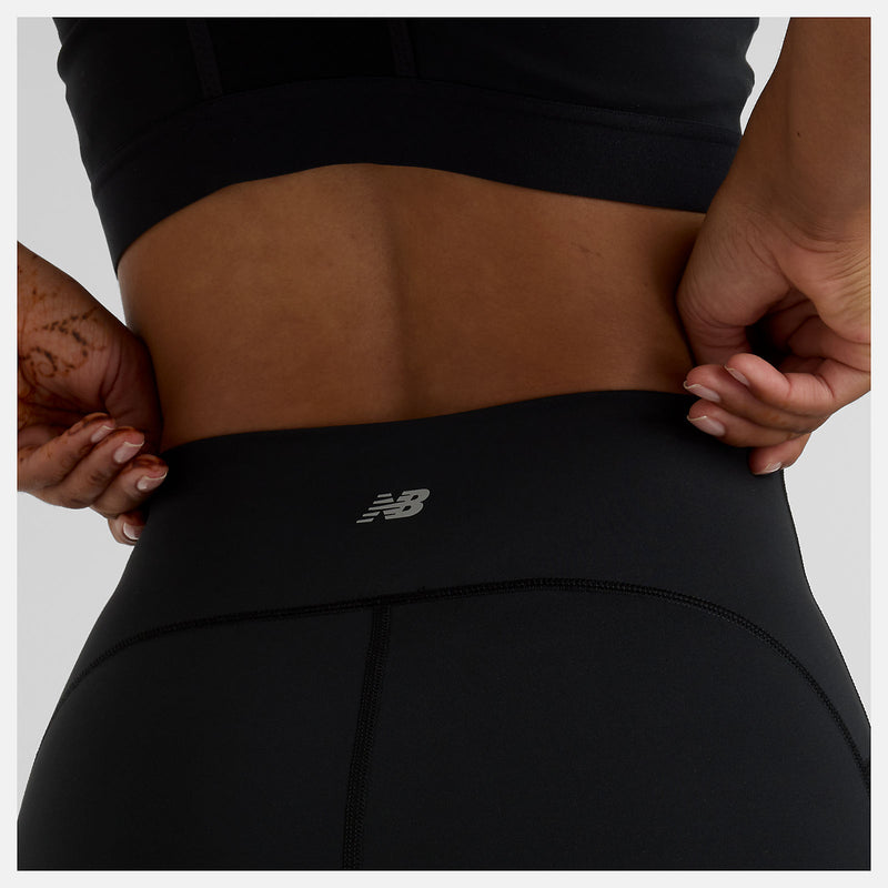 Women's NB Sleek Pocket High Rise Short 6" (BK - Black)