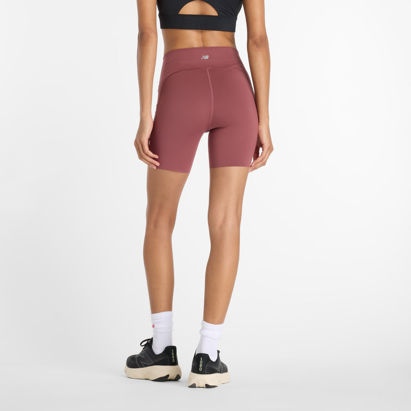 Women's NB Sleek Pocket High Rise Short 6 (WAD - Washed Burgundy)