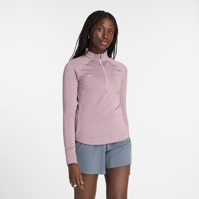 Women's Heat Grid 1/2 Zip (IWH - Ice Wine Heather)