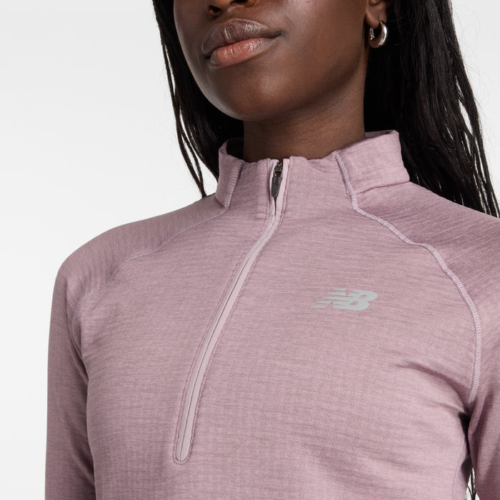 Women's Heat Grid 1/2 Zip (IWH - Ice Wine Heather)