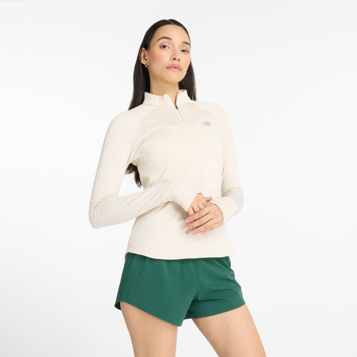 Women's Heat Grid 1/2 Zip (LIT - Linen Heather)