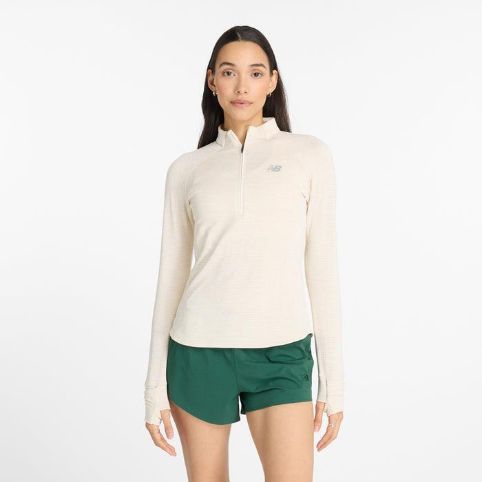 Women's Heat Grid 1/2 Zip (LIT - Linen Heather)