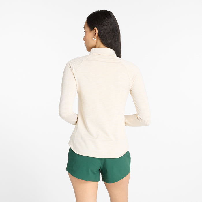 Women's Heat Grid 1/2 Zip (LIT - Linen Heather)