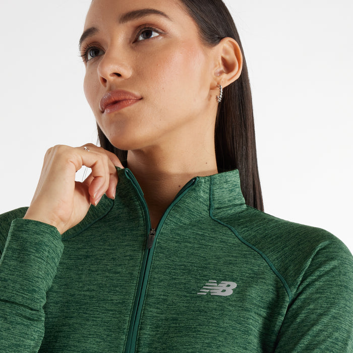 Women's Heat Grid 1/2 Zip (NEE - Night Watch/Green Heather)