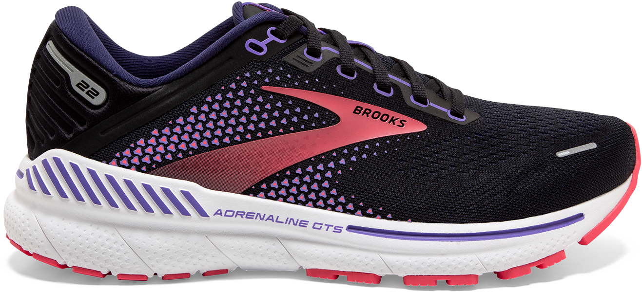 Brooks Adrenaline GTS 22 - Womens Running Shoes - Triple Black