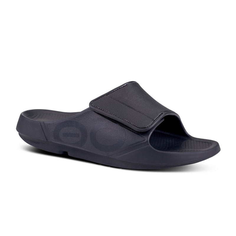 Unisex OOahh Sport Flex Slide Sandal (Matte Black)