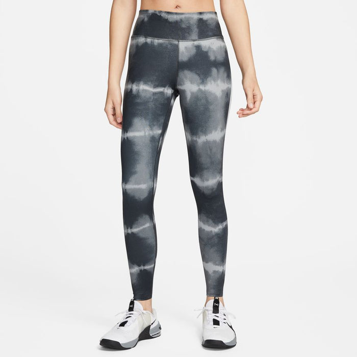 Women's One Luxe Mid-Rise Printed Leggings (010 - Black/White/Clear)