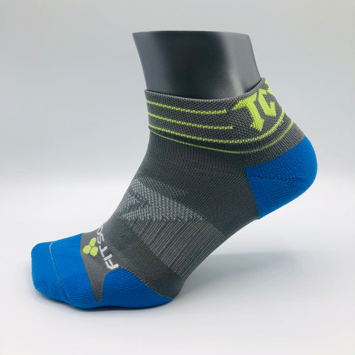 TCRC Custom Running Socks (Grey/Blue)