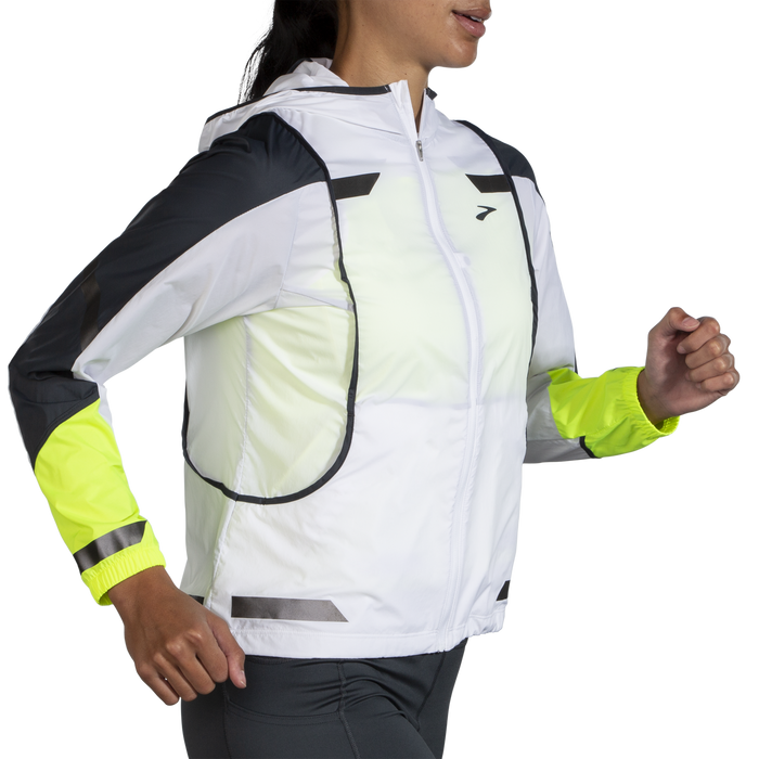 Women's Run Visible Convertible Jacket (134 - White/Asphalt/Nightlife)