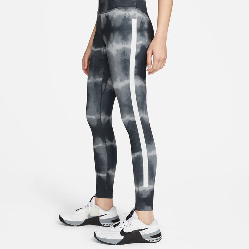 Women's One Luxe Mid-Rise Printed Leggings (010 - Black/White/Clear)