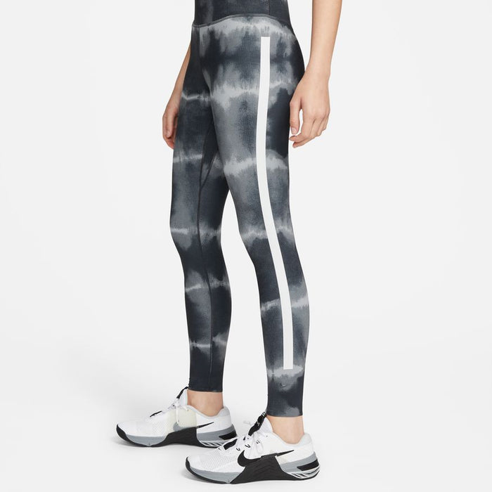 Women's One Luxe Mid-Rise Printed Leggings (010 - Black/White/Clear) — TC  Running Co