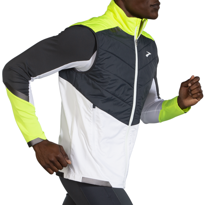 Men’s Run Visible Insulated Vest (134 - White/Asphalt/Nightlife)