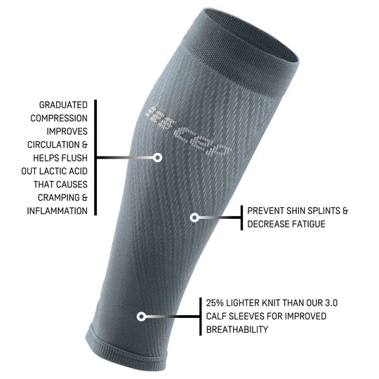 Men's Ultralight Compression Calf Sleeves (Grey/Light Grey)
