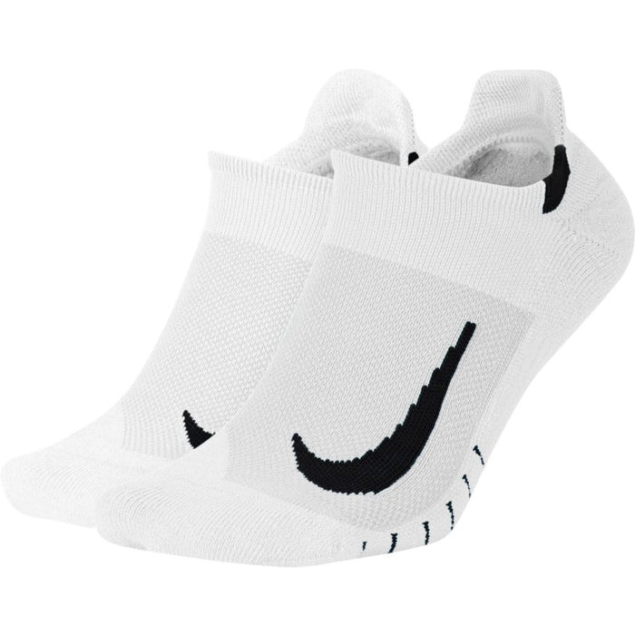 Multiplier Running No-Show Socks 2 Pack (100 - White/Black)