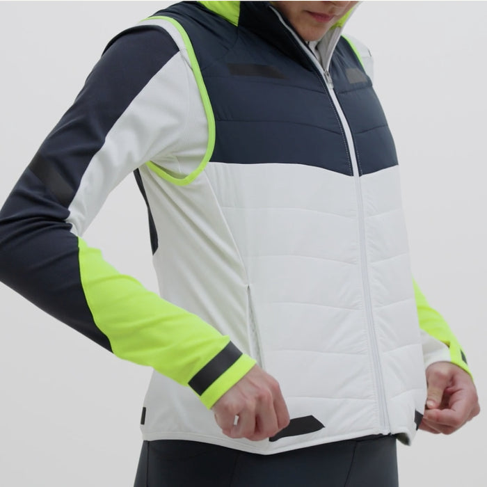 Men’s Run Visible Insulated Vest (134 - White/Asphalt/Nightlife)
