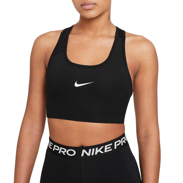 Nike Swoosh Women's Sports Bra - Black/White