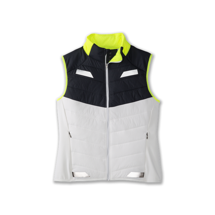 Women's Run Visible Insulated Vest (134 - White/Asphalt/Nightlife)