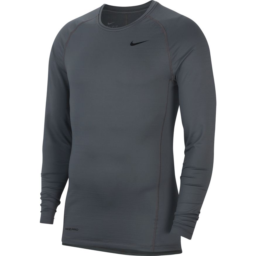 software También Puntuación Men's Pro Warm Long Sleeve Top (068 - Iron Grey/Black) — TC Running Co